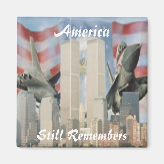 Twin Towers 9/11 Remembrance Magnet Magneet (Voorkant)