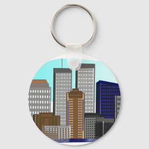 Twin Towers New York—unieke kunstcadeaus Sleutelhanger