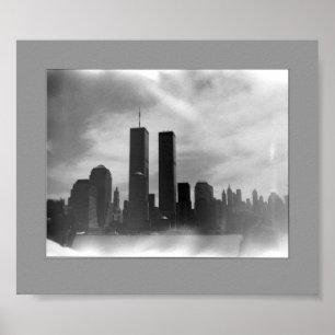 Twin Towers - zwart-wit Poster