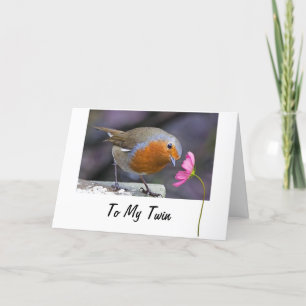 TWIN "TWEETING" JE EEN HAPPY BIRTHDAY KAART