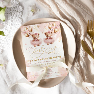 Twin we kunnen nauwelijks wachten op Baby shower Kaart