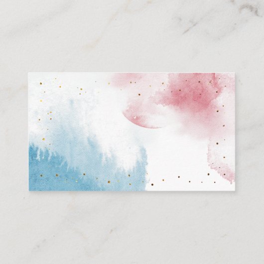 Twinden over het Baby shower van de maan Informatiekaartje (Achterkant)