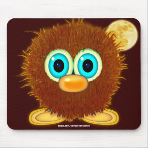 Twindenergie van de Cute Wuzzy Butt & Moon, Kinder Muismat