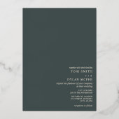 Twine Globes Emerald Mariage Foil Invitation (Recto)