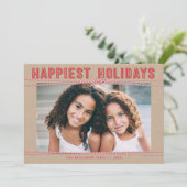 Twine Holiday Fotokaart van Cute Red & White Baker Feestdagenkaart (Staand voorkant)