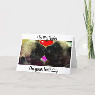 "TWINE PUPPIES" HELPEN MIJN TWEEDE BESTE BIEDDAG T KAART