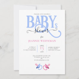 TWINEE BABY SHOWER MET PINK EN BLUE VERPAKKING KAART
