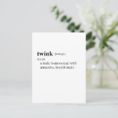 TWINK (definitie) Briefkaart (Staand voorkant)
