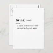 TWINK (definitie) Briefkaart (Voorkant / Achterkant)