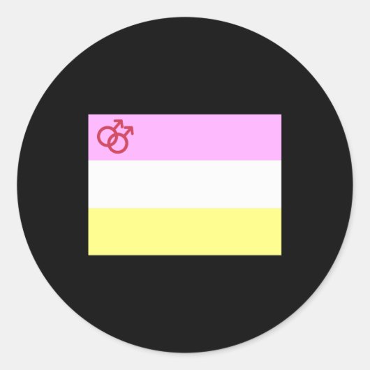 Twink Pride Ronde Sticker (Voorkant)