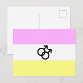 Twink Pride-vlag Briefkaart (Voorkant / Achterkant)