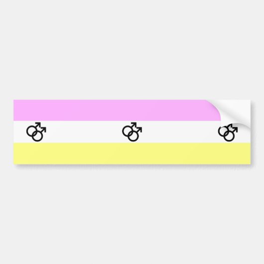 Twink Pride Vlag Bumpersticker (Voorkant)