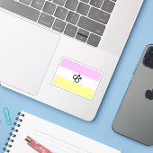 Twink Pride-vlag Sticker (Laptop met iPhone)