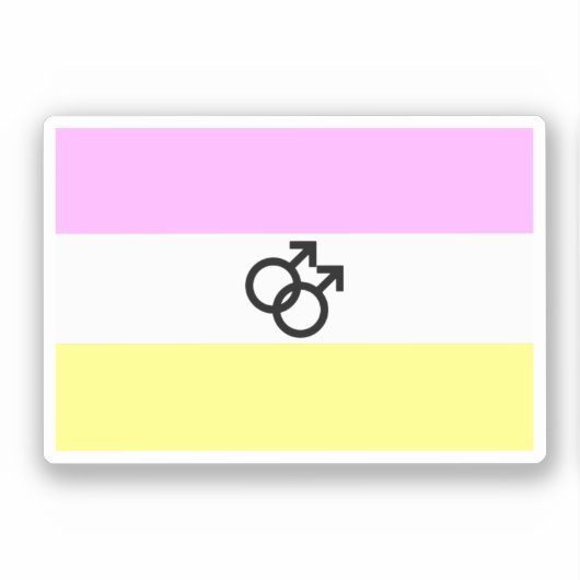 Twink Pride Vlag Sticker (Voorkant)