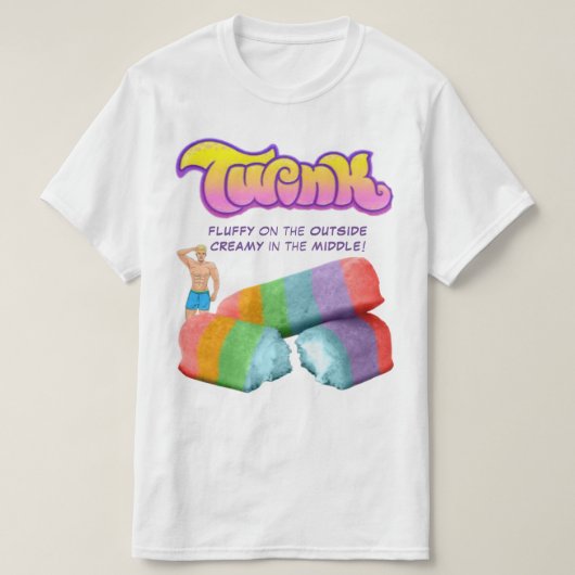 Twink Rainbow Cake Gay pride LGBTQ+ T-Shirt (Design devant)