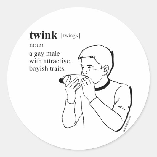 TWINK RONDE STICKER (Voorkant)