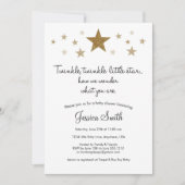 Twinke Twinkle Little Star Baby shower Invitation (Devant)