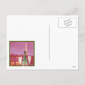Twinking Eiffel Tower Nocturne Kerstmis Feestdagenkaart (Achterkant)
