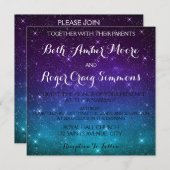 Twinking Star Night Sky Wedding Shower Kaart (Voorkant / Achterkant)