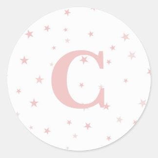 Twinking Tiny Star Pink Baby Girl Ronde Sticker