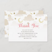 Twinkle baby shower bedankt je kaart (Voorkant / Achterkant)