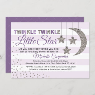 Twinkle baby shower nodigster kaart