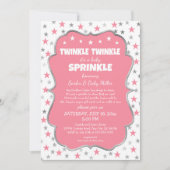 Twinkle Baby Sprinkle fille invitation douche (Devant)