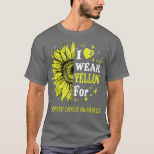 Twinkle Heart Sunflower Childhood Cancer Awareness T-shirt