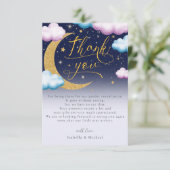 Twinkle kleine ster geslacht onthullen dank u bedankkaart (Staand voorkant)