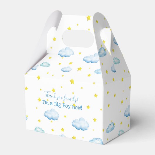 Twinkle kleine ster met vriendelijke bruine uil bedankdoosjes (Achterkant)