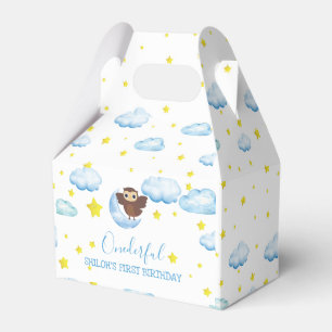 Twinkle kleine ster met vriendelijke bruine uil bedankdoosjes