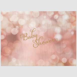 Twinkle Licht Gold Glitter Pink Baby Girl Shower Tissuepapier