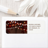 Twinkle licht rustige herfst schuurhout rsvp etiket (Insitu)
