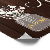 Twinkle licht rustige herfstbruiloft welkomstbord poster (Hoek)