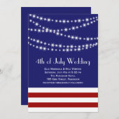 Twinkle Lights 4th van juli bruiloft uitnodiging (Voorkant / Achterkant)