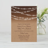 Twinkle Lights bruiloft uitnodiging op schaduwrijk (Staand voorkant)