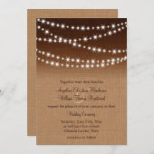 Twinkle Lights bruiloft uitnodiging op schaduwrijk (Voorkant / Achterkant)