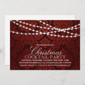 Twinkle Lights Christmas Cocktail Party Invitation (Devant / Derrière)