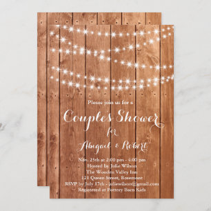 Twinkle Lights Couple's Shower Invitation - eikel Kaart