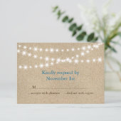 Twinkle Lights Destination RSVP Kaartje (Staand voorkant)