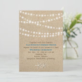 Twinkle Lights Destination Wedding Invitation Kaart (Staand voorkant)