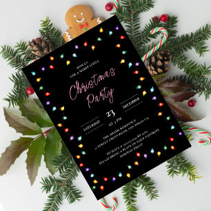 Twinkle Lights Familie Foto Kerstmis Kerstfeest Kaart