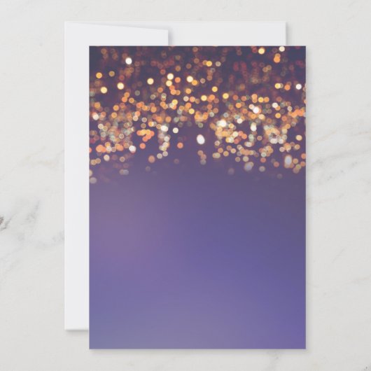 Twinkle Lights Feest Uitnodiging (Achterkant)