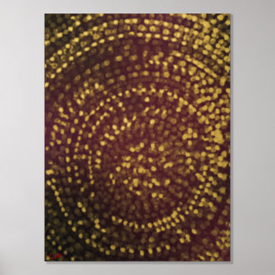 Twinkle Lights Gold Folie Print