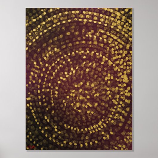 Twinkle Lights Gold Folie Print (Voorkant)