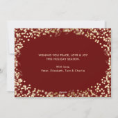 Twinkle Lights Red 2 Foto Feestdagenkaart (Achterkant)