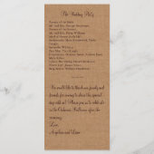 Twinkle Lights sur le programme de mariage Burlap (Dos)