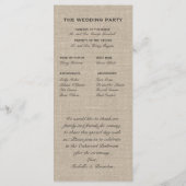 Twinkle Lights Typography Wedding Program Programma (Achterkant)