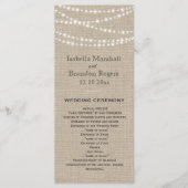 Twinkle Lights Typography Wedding Program Programma (Voorkant)