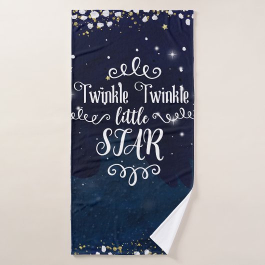 Twinkle Litter Star Celestial Starry Sky Whimsical (Serviette de bain)